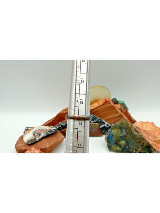 Vintage Navajo Native American Turquoise Stone Sterling Silver Old Pawn Ring - Picture 7 of 9